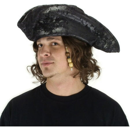Morris Costumes Hat Old Pirate Black, Style ELA3454