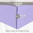 thumbnail image 3 of Mocassi Solid Bed Skirt 1-Piece, 1500 Thread Count Quality, Minimalist Design and Modern Look- Easy Care, Wrinkle and Stain Resistant, Twin, Joyful Lilac, 3 of 5
