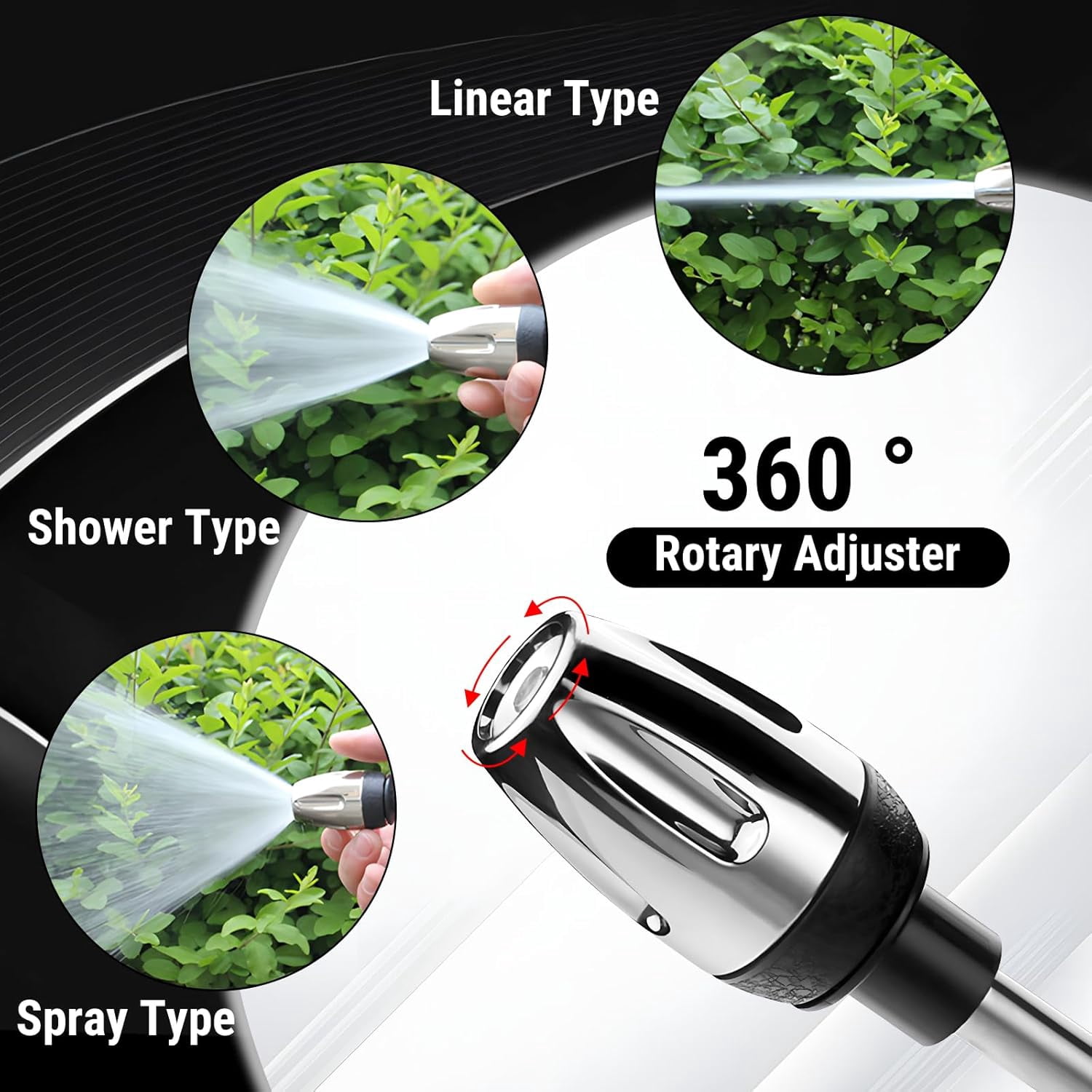 Turn Any Hose into a High Pressure Water Cleaning Jet, 2026 New Power Jet Water with High Pressure Hose Nozzle,Adjustable Hose Nozzle with Three Spray Modes for Yard Pets Car