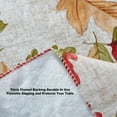 thumbnail image 2 of Newbridge Thanksgiving Fall Acorn and Leaf Print 52 x 52 inch Square Vinyl Tablecloth with Flannel Backing, 2 of 7
