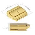 thumbnail image 2 of Uxcell Toggle Latch, 31mm Golden Decorative Hasp Box Catch w Screws 2Pcs, 2 of 6