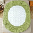 thumbnail image 5 of Fitted Sheet, Protective Cover, Mattress Pad, Breathable Non-Slip, for Home Hotels, Cotton Quilted Topper | Green KTFgvq, 5 of 8