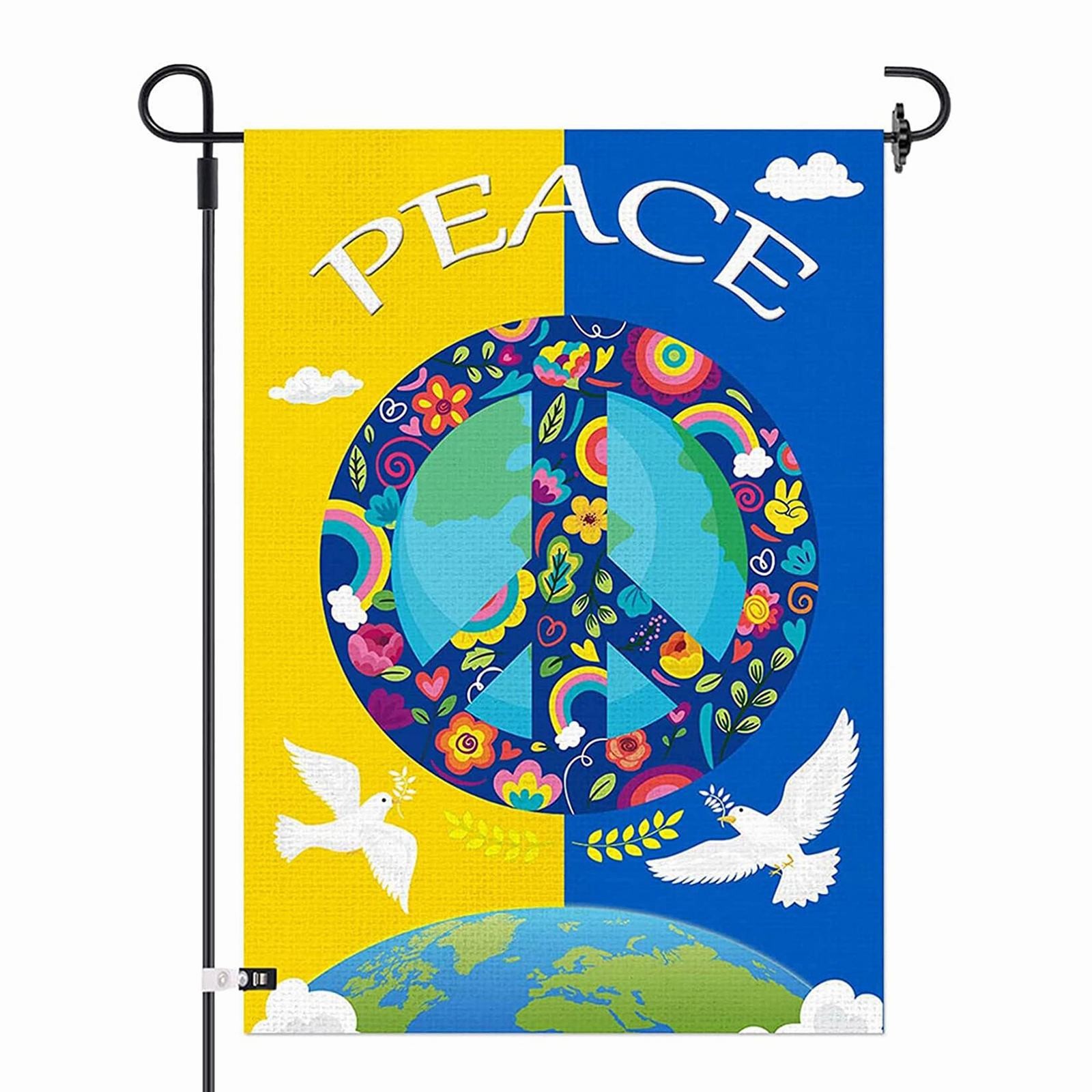 Garden Flags, Double Sided Yard Flags for Outdoor Garden, Map of Flag