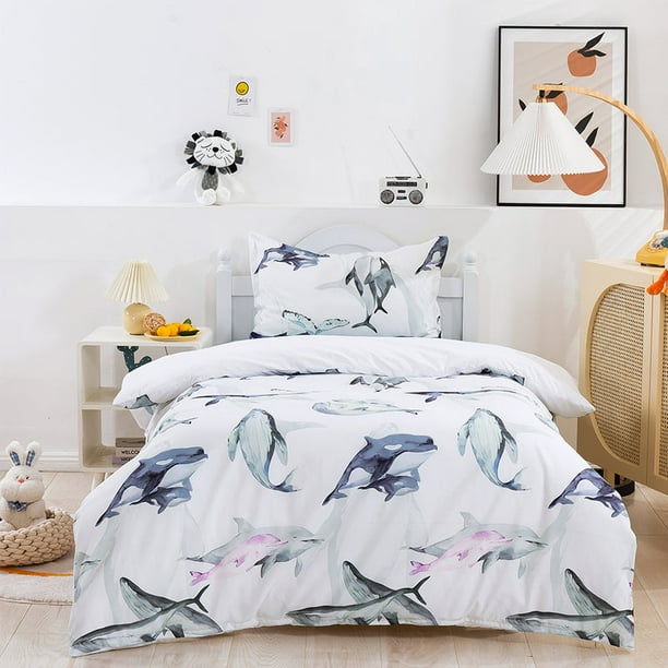 3D Dolphin Watercolor Pattern Quilt Cover Set Bedding Set Duvet Cover