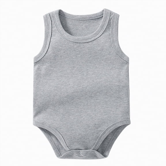 Ccpelsie Baby Boys and Girls Casual Cozy Jumpsuit Short Sleeve Infant Cute Graphic Romper Summer Outfits(Grey,6-9 Months)