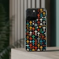 thumbnail image 3 of DistinctInk Hybrid (Acrylic / TPU) Clear Slim Fit Case for Apple iPhone 13 Pro MAX (6.7" Screen) - "Vibrant Christian Crosses in Minimalistic Pattern", 3 of 8