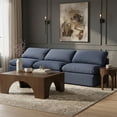 thumbnail image 2 of Meridian Furniture Indulge 105" Upholstered Linen Fabric Modular Sofa in Navy, 2 of 7