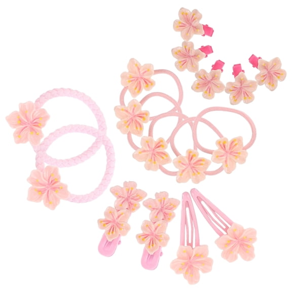 PAMINGONO Little Girl Hair Clips Pink 1 Set Plastic Resin