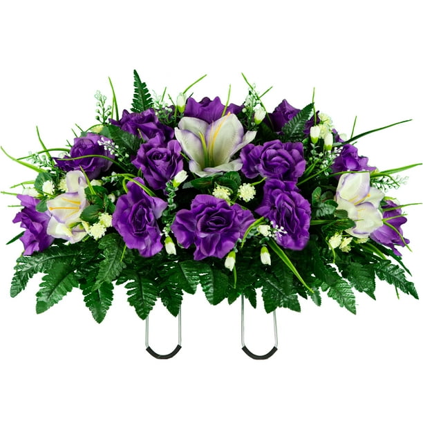 Sympathy Silks Artificial Cemetery Flowers Realistic Outdoor Grave