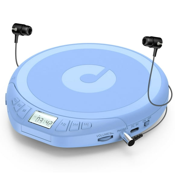 Reproductor de CD portátil Gueray para coche con pantalla LCD de auriculares