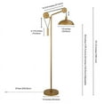 thumbnail image 5 of Maklaine Contemporary Aged Brass Floor Lamp with Solid Wheel Pulley System, 5 of 9