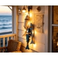 thumbnail image 6 of Lighted Wooden Fish & Starfish Wall Decor – Beachy Wall Decor with Warm LEDs, Coastal Nautical Hanging Decor for Bathroom, Porch & Beach House，With lights(Fish), 6 of 7