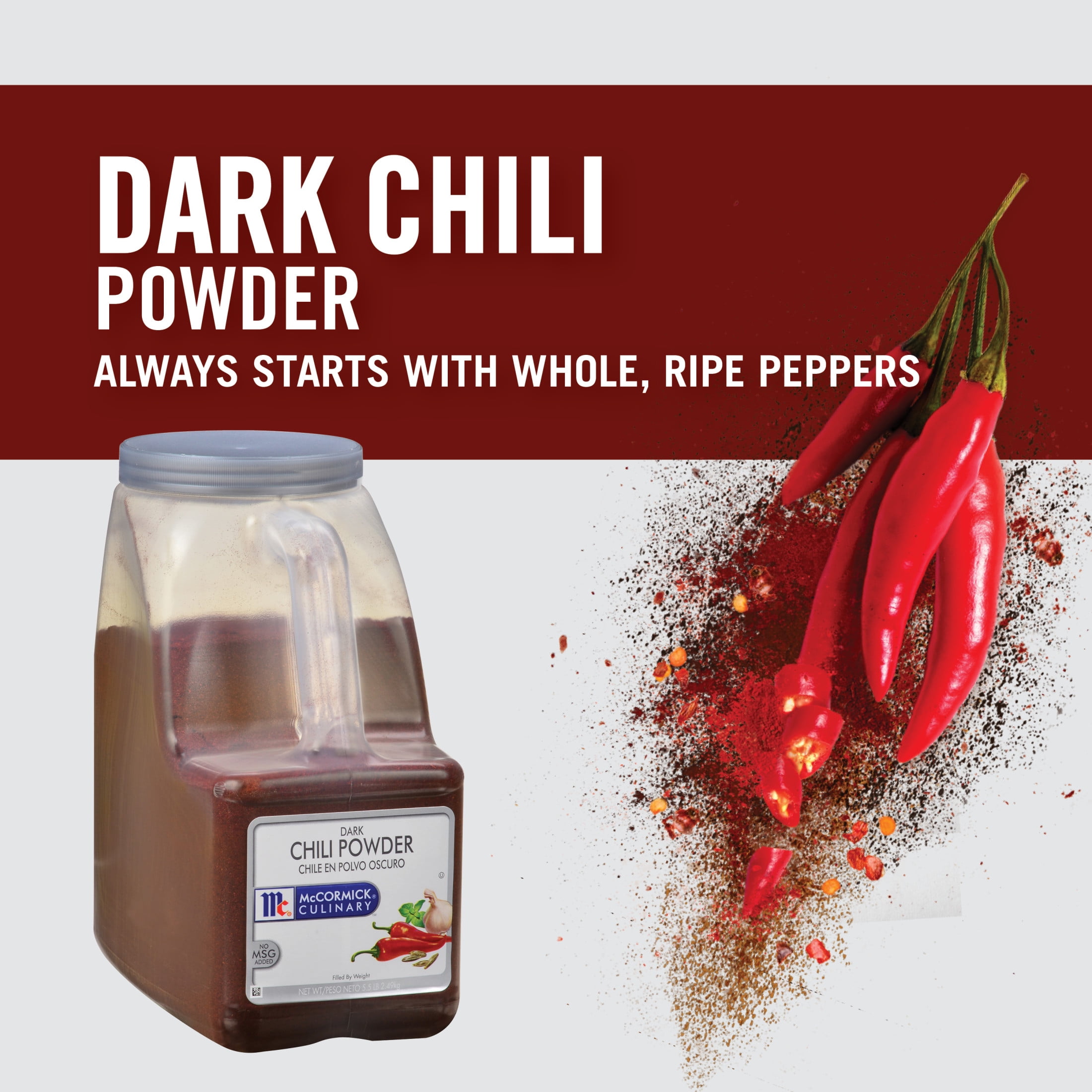 McCormick Culinary Kosher Dark Chili Powder, 5.5 lb Jug