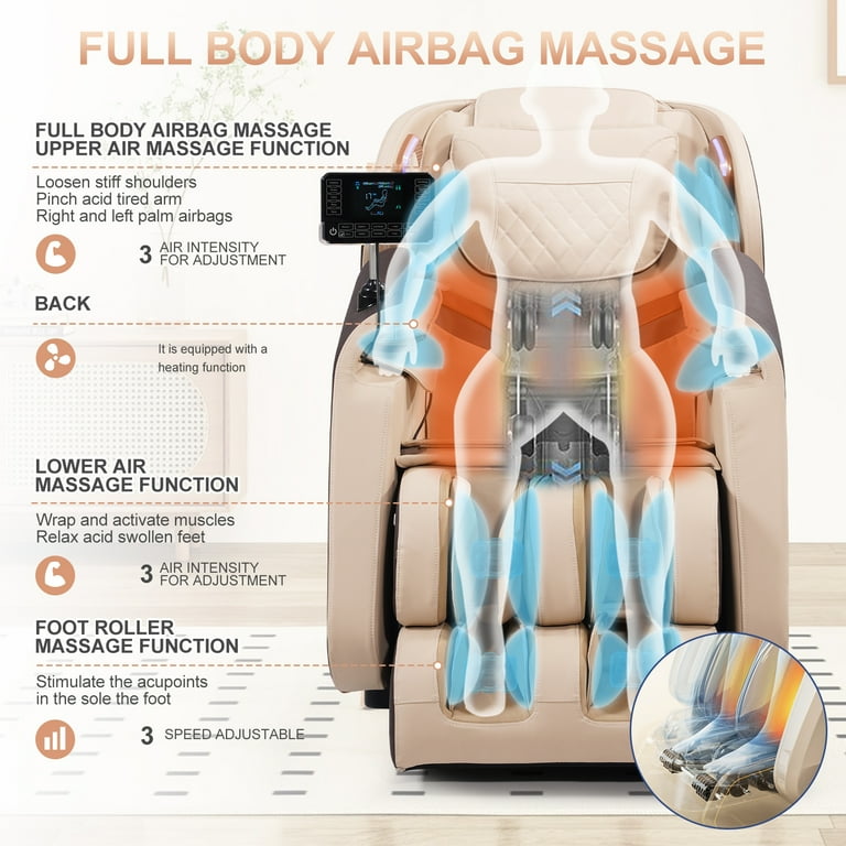 Advanabd Massage Chair, Full Body Zero Gravity Shiatsu 4D