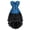 Black Blue, variant on Grebrafan Party Showgirl Corset with Gothic Skirt Women M Pink
