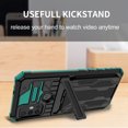 thumbnail image 5 of for Motorola Moto G30 6.5 inch Wallet Case, with Credit Card Holder Stand Kickstand Slim Rugged Shockproof Heavy Duty Defender Armor Military Grade Protective Phone Case - Darkgreen, 5 of 9
