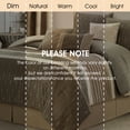 thumbnail image 3 of Lanco Taupe Comforter Set King Size , Geometric Bedding Set , Jacquard with Matching Solid Piecework, 3 of 7