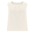 thumbnail image 3 of Womens Cotton Linen Tank Tops, Sleeveless Shirts for Women Summer Casual Solid Color Crewneck Dressy Blouses, 3 of 5