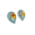 thumbnail image 3 of VR Jewels 13.06 Carat Citrine and Blue Topaz Reversed Pear Stud Earrings Set in Sterling Silver Birthstone Jewelry for Womens, 3 of 3