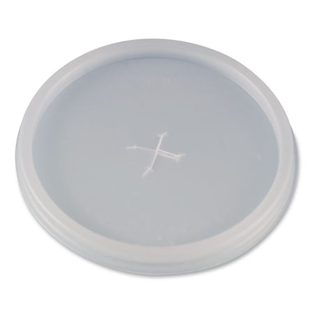 Slotted Plastic Lids for 8 oz to 10 oz Hot Cups and Bowls - Translucent (1000/Carton)