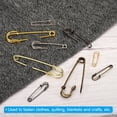 thumbnail image 5 of Uxcell Safety Pins 3.94 Inch Large Metal Sewing Pins Bronze Tone 10Pcs, 5 of 5