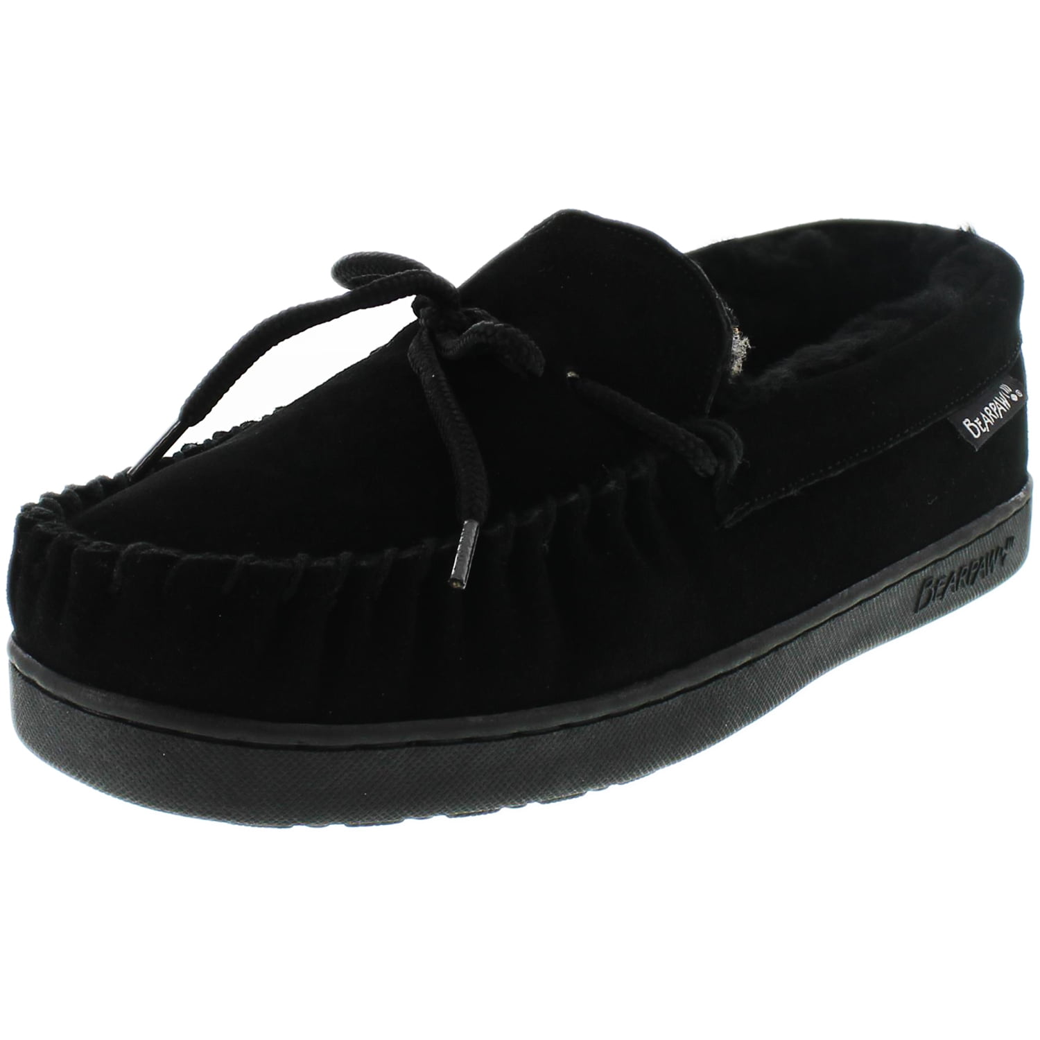 Bearpaw Men's Moc Ii Black AnkleHigh Suede Slipper 13M Walmart Canada