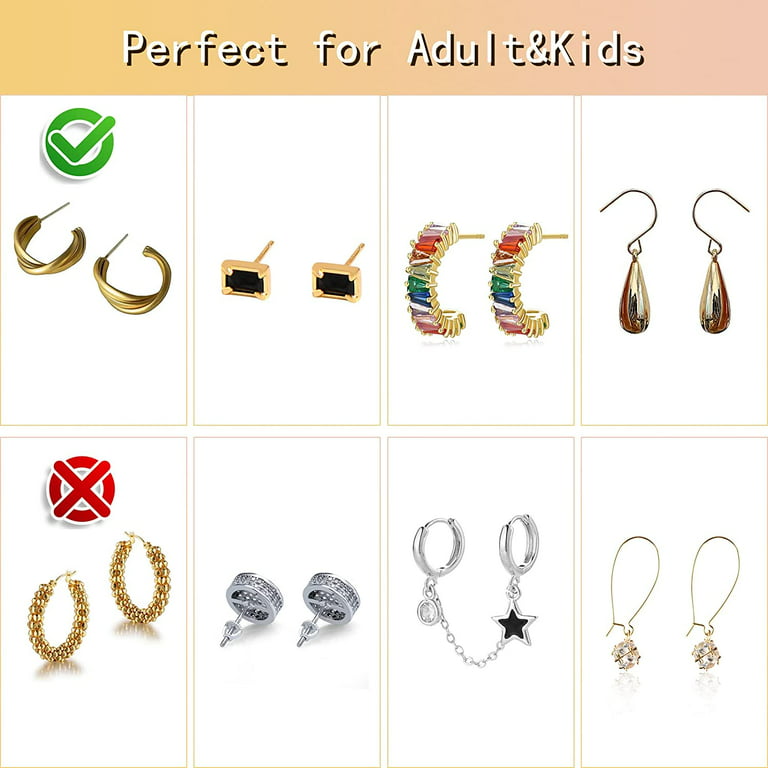 12 Pieces/set Clear Silver Gold Comfort Earring Backs for Heavy Earrings  Silicon