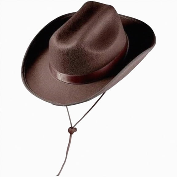 dmqupv Little Boy Cowboy Hat Western Cowboy Hat for Kids Boys and Girls Roll Up Fedora Hat with Buckle Belt Coffee,4-9 Years