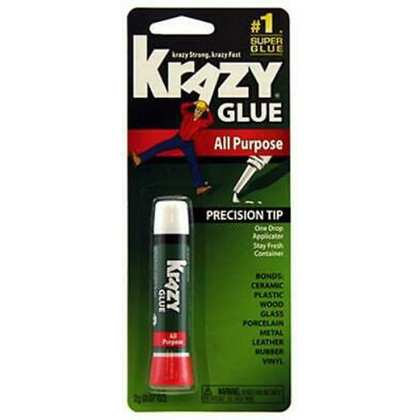 5PC 2 Gram Tube Krazy Glue For Plastics Metal Rubber Glass & Ceramics