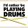 thumbnail image 2 of CafePress - I'd Rather Be Playing Drums Tote Bag - Unisex Canvas Tote Bag, Beige, 1-Piece, 2 of 6