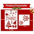 thumbnail image 6 of sunsanly Cake Stencil Xmas Theme Hollow Out Decorative PET Christmas Fondant Cake Rim Mesh Embossing Stamp Mold for Baking, 6 of 8