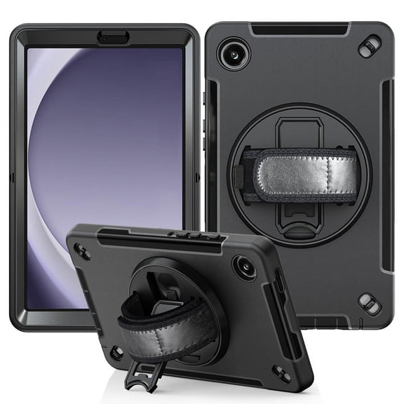 ZOLOHONI Samsung Galaxy Tab A9 Case 8.7 inch Released 2023 SM-X110 X115 X117, Heavy Duty Rugged Shockproof Protection Tablet Case&Cover with 360 Stand Handle Hand Strap Pencil Holder