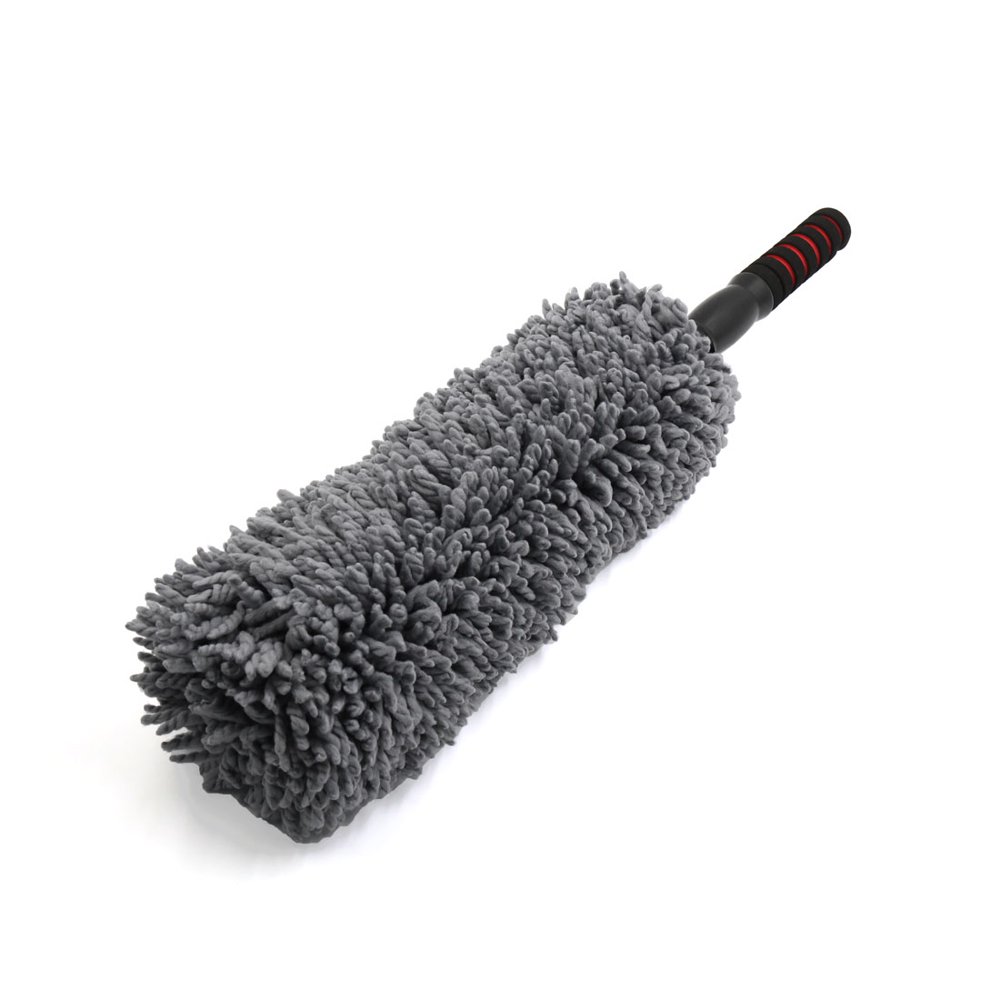 Gray Microfiber Telescoping Car Duster Wax Mop Vehicle Extendable Cleaning Tool