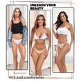 thumbnail image 6 of CF High Cut String Bikini Panties Stretchy Soft Modal Low Waist Underwear Ladies Hipster Panties Multi Pack(6A,2XL), 6 of 8