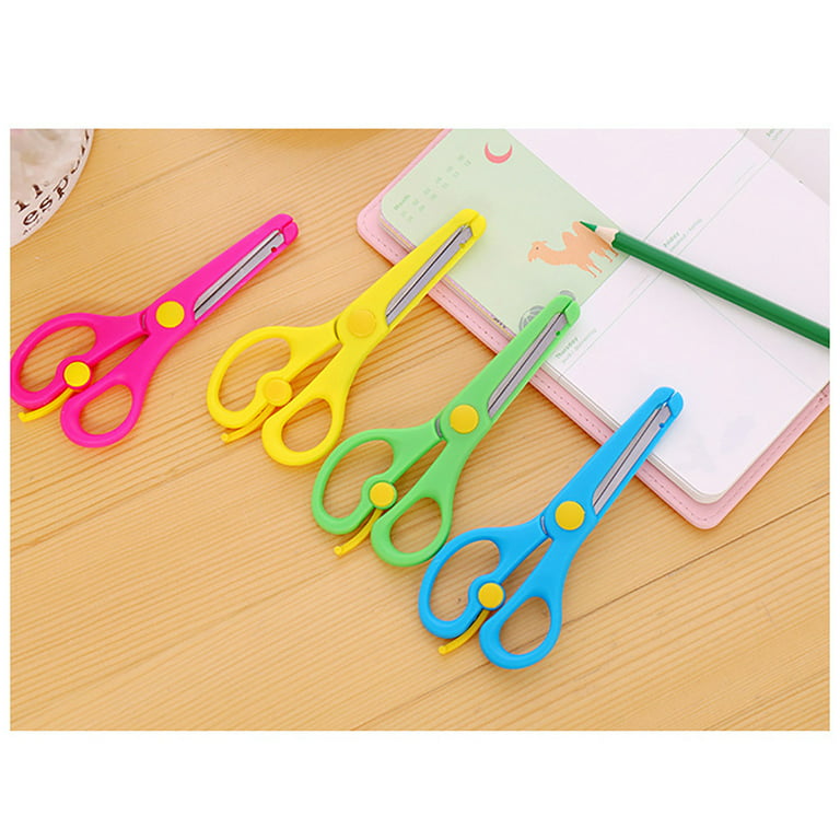 9 Pack Colorful Loop Scissors, Mini Self-Opening Circular Elastic Scissors,  Adaptive Design Loop Handle Cutting Scissors for Handwork Craft, Home,  Office, School, 3 Colors