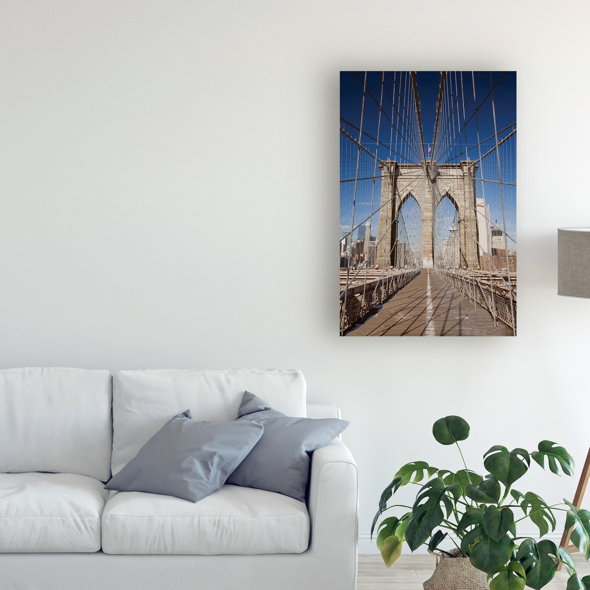 Trademark Fine Art 'Brooklyn Bridge New York City New York Color' Canvas Art by Monte Nagler