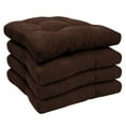 thumbnail image 2 of Fluffy Memory Foam Non Slip Chair Cushion Pad 4 Pack Chocolate, 2 of 5