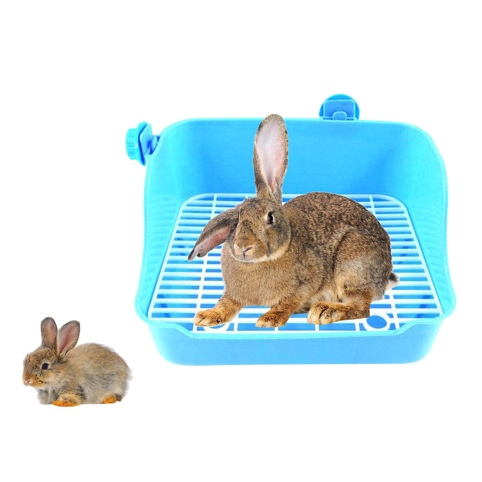 2PCS Rabbit Litter Box Trainer - Small Pet Corner Toilet Pan With Scoop & Liners For Bunnies, Guinea Pigs (Green)