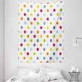thumbnail image 1 of Kids Tapestry, Vintage Polka Dots in Pastel Colors on Blank Background Cheerful Desing Illustration, Wall Hanging for Bedroom Living Room Dorm Decor, 60W X 80L Inches, Multicolor, by Ambesonne, 1 of 2