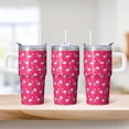 thumbnail image 2 of Flamingo Tumbler with Handle 20OZ Portable BPA Free Mug Unique Birthday Christmas Gifts for Flamingo Lovers Great Presents for Women Men Suitable for Home Office Travel Picnics Daily Hydration, 2 of 6