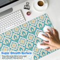 thumbnail image 4 of Long Mouse Pads for Desk,Blue Pioneer Flower Pattern Desk Mats on Top Of Desks, Desk Mouse Pad Extra Large with 3mm Non-Slip Base and Stitched Edge for Gaming,Office,Work,Home 35.4"x15.7", 4 of 6