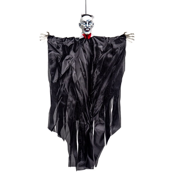 Outdoor Halloween Decoration,43" Scary Hanging Vampire Decor with Flashing Light Eyes for Yard,Patio,Haunted House, Light Up Zombie Girl Porps