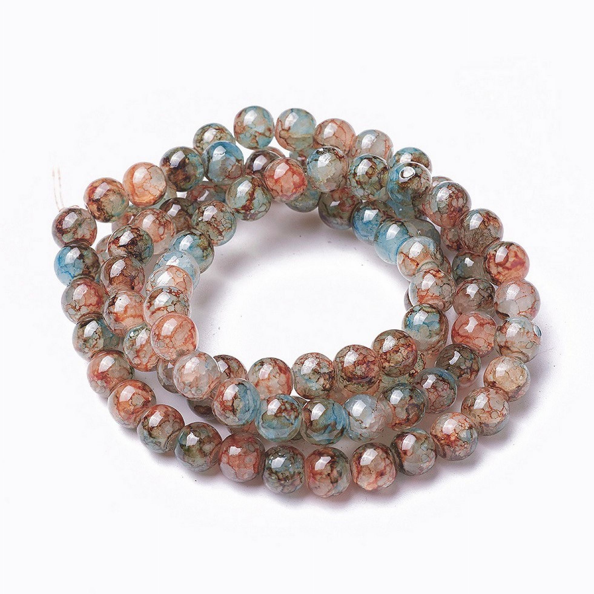 10Strand Spray Painted Glass Beads Strands Round Colorful 8~8.5mm Hole 1.5mm 100pcs/strand 31.1 inch(79cm) Shape Round