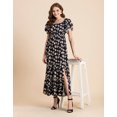 thumbnail image 2 of Moomaya Printed Long Dress For Women, Chic Resort Wear Maxi Dress, 2 of 9