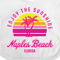 thumbnail image 4 of Inktastic Summer Enjoy the Sunshine Naples Beach Florida in Pink Boys or Girls Baby Bib, 4 of 4
