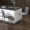 Surmoby Bar Stools Set of 4,Faux Leather Counter Height Bar Stools with