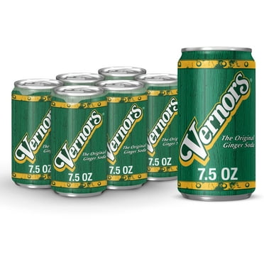 Vernors Caffeine Free Ginger Ale Soda Pop, 7.5 fl oz, 6 Pack Cans