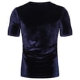 thumbnail image 6 of Mens Soft T-Shirt Short Sleeve Pack Round Neck Graphic Tees Shirt Novelty Undershirt Tee Tops Bulk Summer Beach Athletic Short Sleeve (Navy,L), 6 of 6