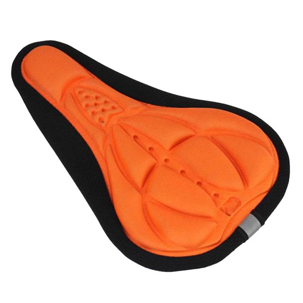 Cojín de sillín Accesorio de ciclismo con mosca gruesa suave 4 colores - Naranja Soledad Cojín de sillín de bicicleta