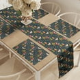 thumbnail image 2 of Ambesonne Woodland Table Runner & Placemats, Fox Squirrel Owl Acorn, Placemat 4 pcs + Runner 16"x90", Dark Teal Multicolor, 2 of 2